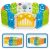 Baby Vivo Laufgitter Laufstall Baby Absperrgitter Krabbelgitter Schutzgitter für Kinder aus Kunststoff mit Tür und Spielzeug – Colors XL erweiterbar