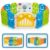 Baby Vivo Laufgitter Laufstall Baby Absperrgitter Krabbelgitter Schutzgitter für Kinder aus Kunststoff mit Tür und Spielzeug – Colors XL erweiterbar