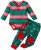 Baby Weihnachten Outfit Mädchen Jungen, Baby Kleidung Jungen 0-3 Monate Gestreifte Babybodys Hosen Langarm Strampler Top + Weihnachtsmotiv Hosen…