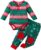 Baby Weihnachten Outfit Mädchen Jungen, Baby Kleidung Jungen 0-3 Monate Gestreifte Babybodys Hosen Langarm Strampler Top + Weihnachtsmotiv Hosen…