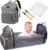 Baby Wickeltaschen, Uiter Tragbar Baby Reisebett Krippe Wickeltasche Rucksack Multifunktions wasserdicht mit Wickelauflage Telefon Ladeanschluss…