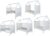 Babybett Kinderbett Juniorbett Bett Haus 140×70 cm umbaubar massiv weiss