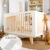 Babybett mit Matratze 60×120 cm höhenverstellbar & herausnehmbare Sprossen | Gitterbett Kinderbett sehr stabil und maximale Sicherheit inkl….