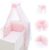 Babybett Umrandung Nestchen und Betthimmel Schleier im Set 100% Baumwolle (ROSA)
