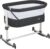 BabyGo Baby-Reisebett »Vivaldi, dunkelgrau«, mit Schaukelfunktion; auch als Beistellbett verwendbar