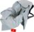 BabyLux Baby EINSCHLAGDECKE 90×90 cm Babyschale Kinderwagen Buggy Minky Decke (5. Grau + Maroko)