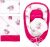 Babynestchen Set Neugeborene 90×50 cm Velvet – Kuschelnest Baby Nestchen 4-teilig Kokon mit Decke Flachkissen Rosa