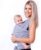 Babytragetuch aus 100% sanfter Bio Baumwolle – Handfrei Babytrage für Neugeborene – Baby Erstausstattung – Elastisches Tragetuch Baby ab Geburt -…