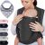 Babytragetuch Dunkelgrau – hochwertiges Baby-Tragetuch für Neugeborene und Babys bis 15 kg – aus 100 % Baumwolle