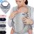 Babytragetuch Hellgrau mit Sternen – hochwertiges Baby-Tragetuch für Neugeborene und Babys bis 15 kg – inkl. Baby-Lätzchen