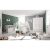 Babyzimmer Landhaus in Weiß 7 teilig mit Kleiderschrank, Kinderbett Babybett mit Lattenrost und Umbauseiten, Wickelkommode und Regalen -…