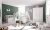 Babyzimmer Landhaus in Weiß 7 teiliges Megaset mit Schrank, Bett mit Lattenrost, Matratze und Umbauseiten, Wickelkommode und Regalen