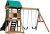 Backyard Discovery Spielturm Buckley Hill aus Holz | XXL Spielhaus für Kinder mit Rutsche, Schaukel und Kletterleiter | Stelzenhaus für den Garten