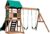 Backyard Discovery Spielturm Buckley Hill aus Holz | XXL Spielhaus für Kinder mit Rutsche, Schaukel und Kletterleiter | Stelzenhaus für den Garten