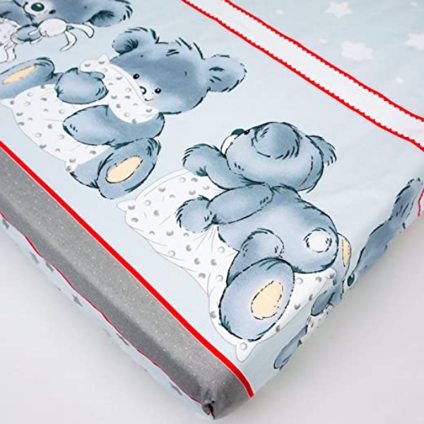Baumwolle Spannbetttuch Passend für 120×60 cm Kinderbett Matratze – Muster 27
