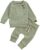 Bawo Neugeborenes Baby Mädchen Jungen Kleidung Sets Gerippte Feste Set Langarm Shirt Tops Hosen Frühling Herbst 2 Stück Outfits