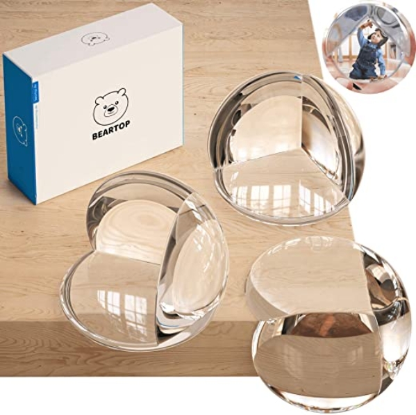 Beartop Eckenschutz | Tischkantenschutz Rund 6 Stück | Tischeckenschutz, schützt Babys & ältere Menschen | kristallklar & transparent |…
