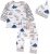 BeautyTop Baby Kleidung Set, Kleinkind Säuglings 2PCS Neugeborenes Baby Boy Striped Tops + Cartoon Dinosaurier Hosen Cap Kleidung Sets 0-24 Monate