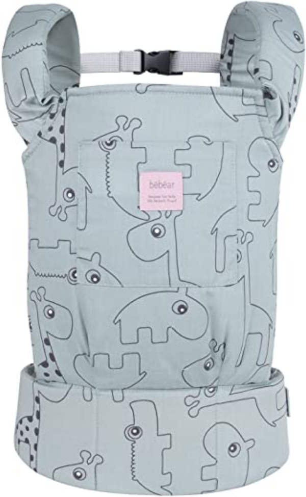 Bebamour Puppentrage, 100% Baumwolle, Reborn Puppentragetuch (Grauer Hirsch)