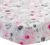Bedtime Originals Baby Spannbetttuch für Babybett, Blumenmuster, Rosa / Grau