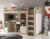 BEGA KINDERBETT HOCHBETT KLEIDERSCHRANK SCHREIBTISCH UNITED EICHE WEISS 90×200 CM