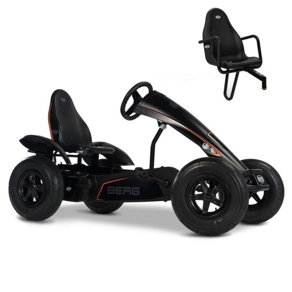 Berg Go-Kart »BERG Gokart Black Edition schwarz XXL BFR inkl.«, mit Zweitsitz