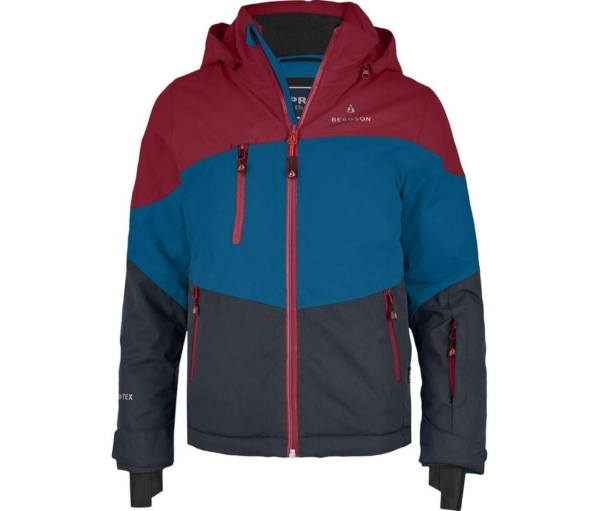 Bergson Winterjacke »VOLKER neo« Kinder Skijacke, wattiert, 20000 mm Wassersäule, Normalgrößen, Saphir blau