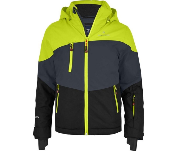 Bergson Winterjacke »VOLKER neo (maxi)« Kinder Skijacke, wattiert, 20000 mm Wassersäule, Normalgrößen, lime grün