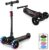 besrey Kinder Roller, Höhenverstellbarer Kinderscooter, Faltbarer Tretroller mit LED-Leuchträdern für Jungen & Mädchen von 2 bis 8 Jahren