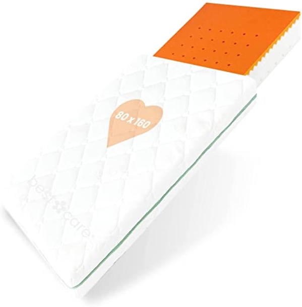 BestCare Kinderbettmatratze Visco | 80x160x13cm | Thermoelastische Memory Foam | Schaumstoff Baby und Kindermatratze | waschbarer Aloe Vera Bezug |…