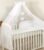 Betthimmel Moskitonetz 480 cm HIMMEL + HALTER für Babybett Kinderbett Baldachin Herzen Himmelstangen Himmelhalter Bett-Himmel – Weiß