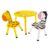 BIECO Kindertisch »Bieco Kindersitzgruppe Savanne aus Holz, 3er Set Sitzgruppe Kinder Kindertisch mit Stühle Spieltisch Baby Kindersitzgruppe Holz…