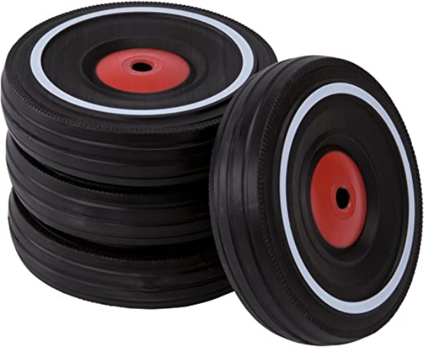 BIG – Bobby Car Whisper Wheels – Flüsterräder für Rutscher Autos, Reifen-Set mit Befestigungsclips und Montageanleitung, für Kinder ab 1 Jahr