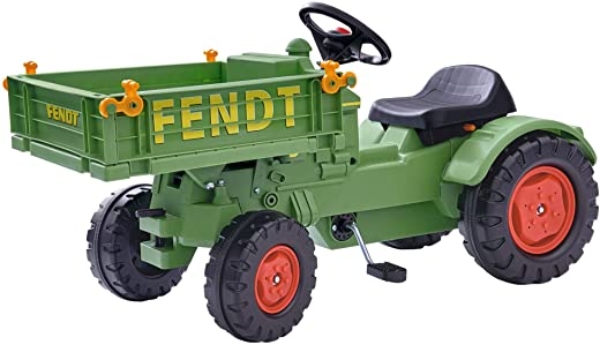 BIG spielwarenfabtik 800056552 BIG – Fendt Geräteträger – Kindertraktor, Spielfahrzeug mit Präzisionskettenantrieb, 3-fach verstellbarer Sitz, bis…