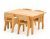 BioKinder – Das gesunde Kinderzimmer Kindersitzgruppe »Jakob«, Tisch rechteckig mit 4 Stühlen mit Armlehne