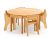 BioKinder – Das gesunde Kinderzimmer Kindersitzgruppe »Jakob«, Tisch Set rund mit 4 Stühlen mit Armlehne