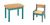 BioKinder – Das gesunde Kinderzimmer Kindersitzgruppe »Levin«, mit Tisch und Stuhl, Sitzhöhe 30 cm