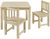 BOMI Kindersitzgruppe »Holzsitzgruppe Amy«, (3-tlg), Kindertischgruppe aus Holz (Tisch und 2 Stühle, 3-tlg)