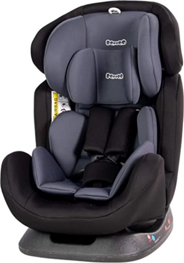 Booboo Fino Kinderautositz und Reboarder für alle Altersklassen – Gruppe 0+/1/2/3 (0-36 Kg) Nero