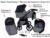 Boston GaGaDumi 3in1 Kombi – Kinderwagen Liegewanne Buggy Autositz Carlo (B3-The azure cost)