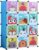 BRIAN & DANY Erweiterbares Kinderregal Kinder Kleiderschrank Stufenregal Bücherregal mit Türen & 2 Aufhängern, tiefere Fächer als normal (45 cm vs….