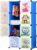 BRIAN & DANY Erweiterbares Kinderregal Kinder Kleiderschrank Stufenregal Bücherregal mit Türen, tiefere Fächer als normal (45 cm vs. 35 cm) für…