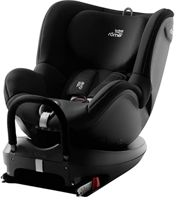 BRITAX RÖMER Kindersitz 0-18 kg DUALFIX 2 R, 360° drehbar für Kinder (Gruppe 0+/1), von Geburt bis 4 Jahre, Cosmos Black