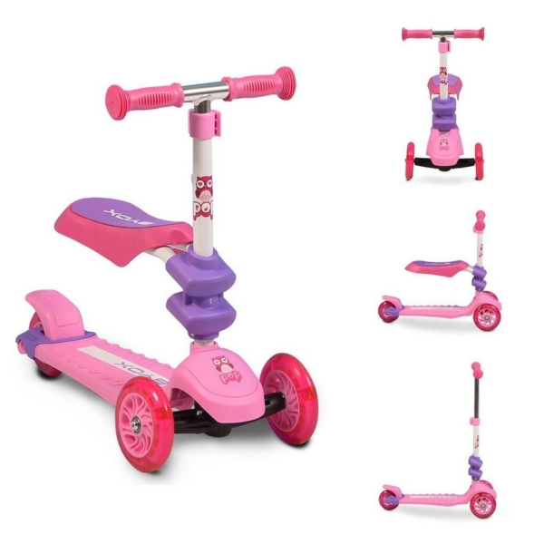 Byox Dreirad »Kinderroller Pop 2 in 1«, Roller u. Laufrad, 3 PU Räder, ab 3 Jahre, Alu