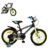 Byox Kinderfahrrad »Kinderfahrrad Monster 16 Zoll«, 1 Gang 1 Gang, keine, schwarz, Stützräder, Metall-Rahmen, Klingel