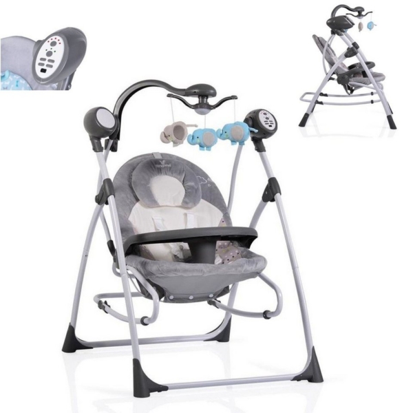 Cangaroo Babywippe »Babywippe Swing Star«, mit Fernbedienung, Musik, Timer und Mobile