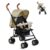 Cangaroo Kinder-Buggy »Kinderwagen Buggy Diamond«, klappbar, Doppelräder Lenkrollen vorne, Dach