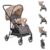 Cangaroo Kinder-Buggy »Kinderwagen London«, Buggy, Aluminiumrahmen, verstellbare Rückenlehne