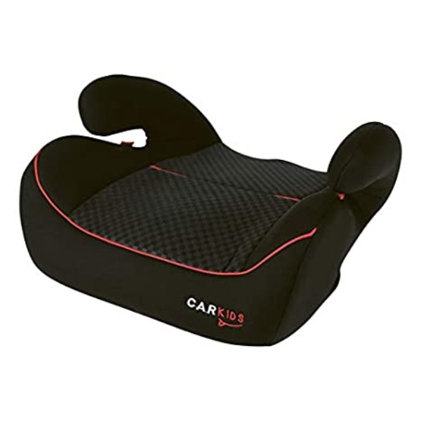Carkids Auto-Kindersitzerhöhung Schwarz und Rot, Autokindersitz Gruppe 3 mit Isofix, Kinder von 125 cm|22-36 kg, 4310021, Black and red, 1 Stück…