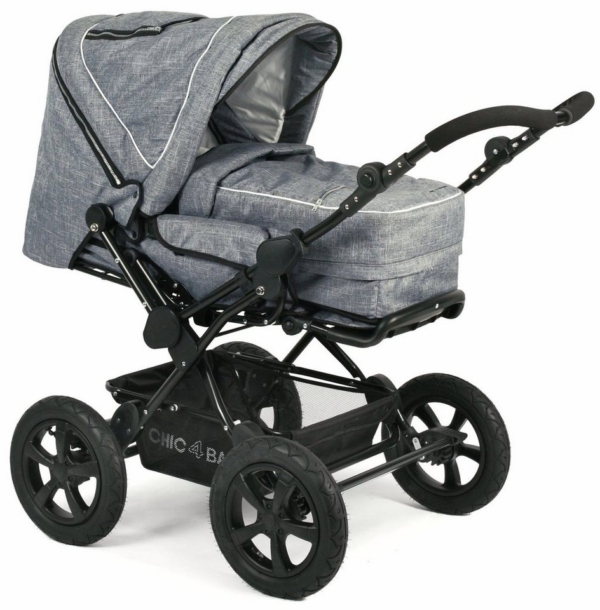 CHIC4BABY Kombi-Kinderwagen »Viva jeans blue«, mit herausnehmbarer Tragetasche; Kinderwagen